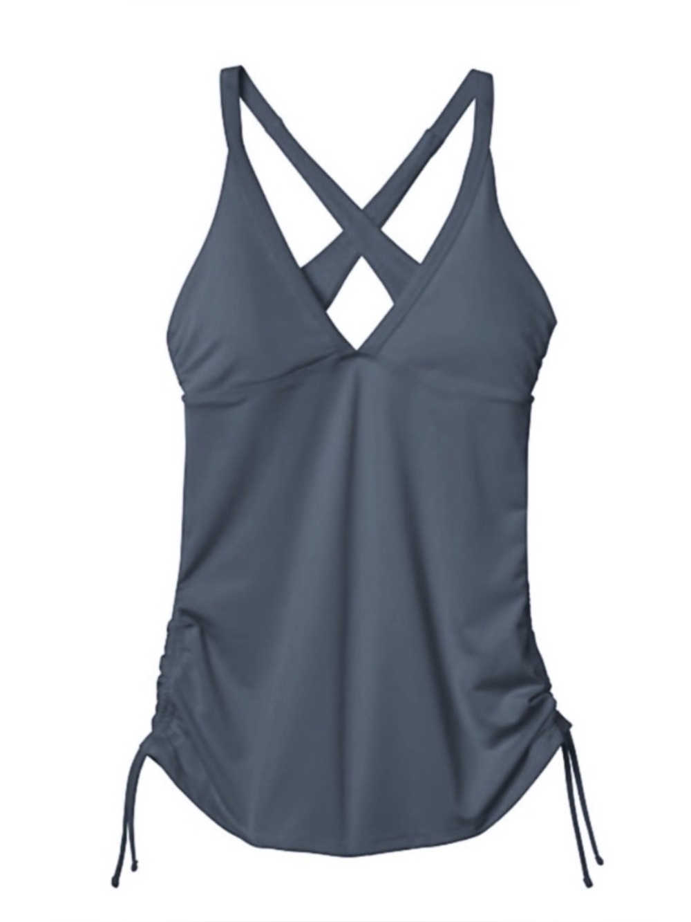 Athleta Side Scrunch Swim Tank Tankini in Taupe Mushroom Color. Small